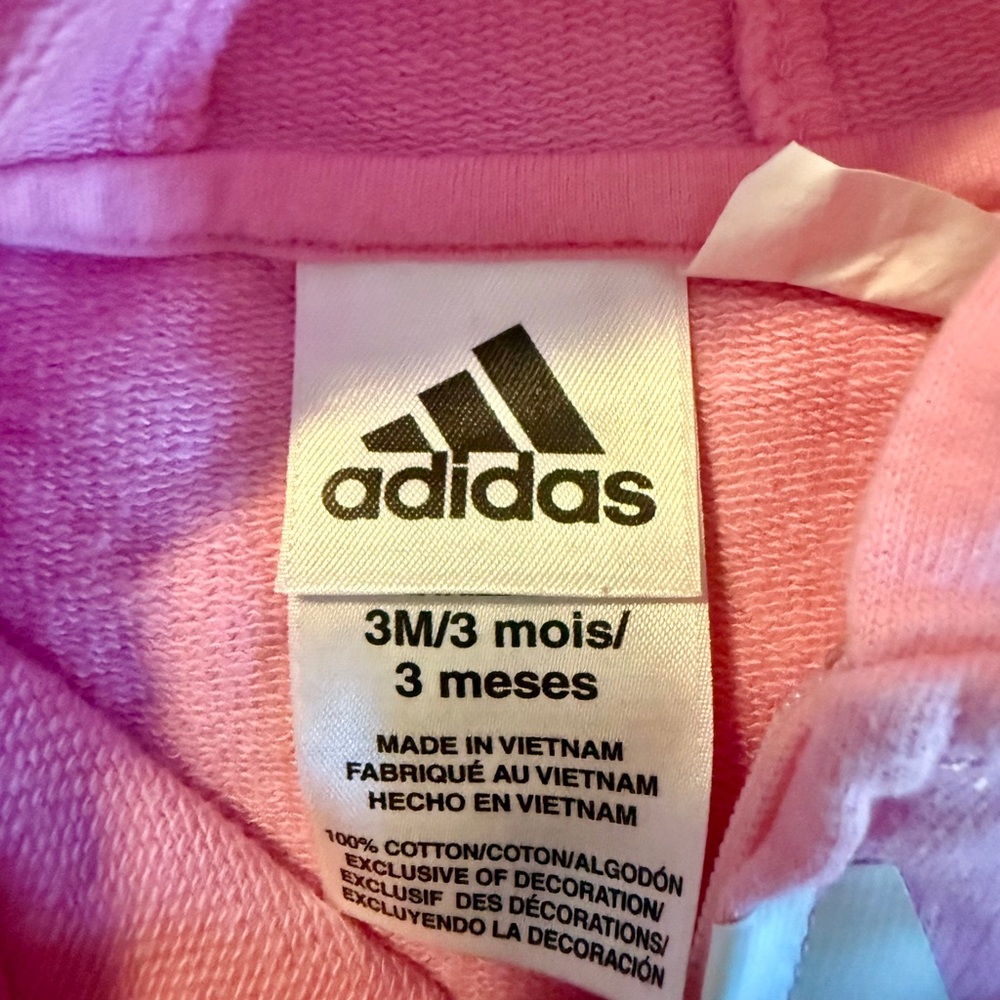 Adidas Kids Pink Zip-Up - Picture 3 of 3